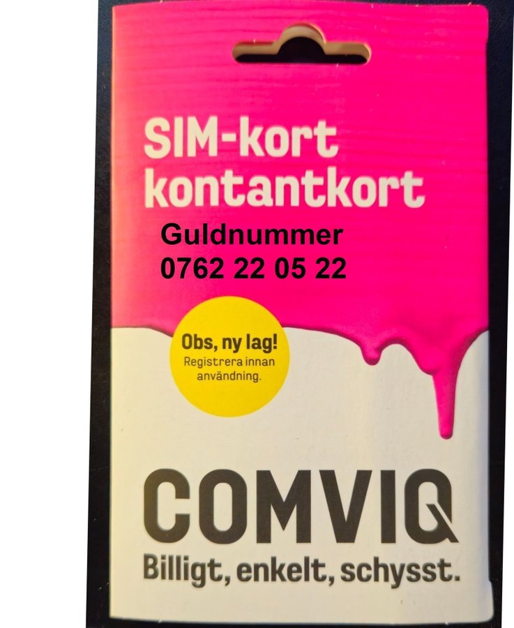 0762 22 05 22 Guldnummer Guld nummer Diamant nummer Comviq Telefonnummer