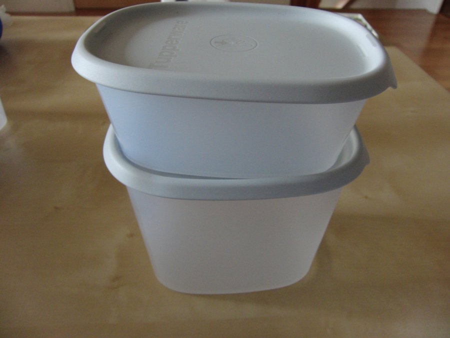 TUPPERWARE! 2 ST NYA FÖRVARINGSBURKAR MED TRYCKLOCK! MED FÖNSTER! 540ML+11L!