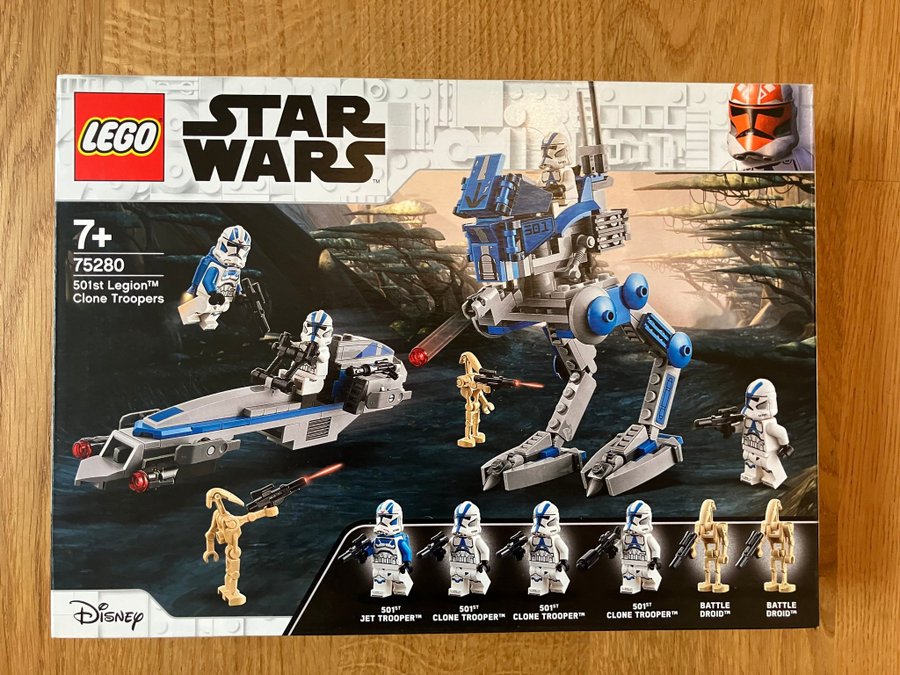 OÖPPNAD LEGO Star Wars 75280 501st Legion Clone Troopers