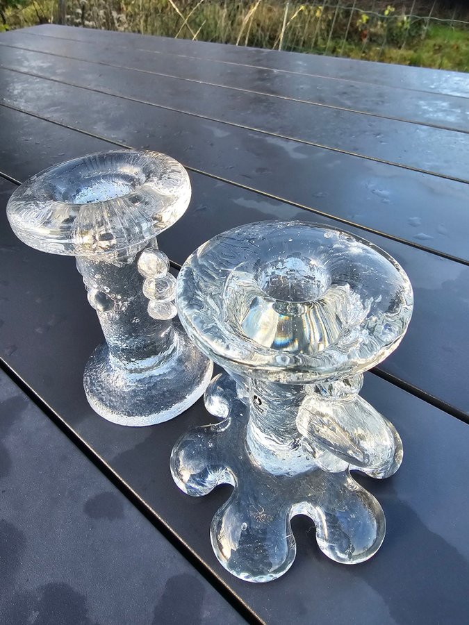 Pukeberg Sweden ljusstakar I glas