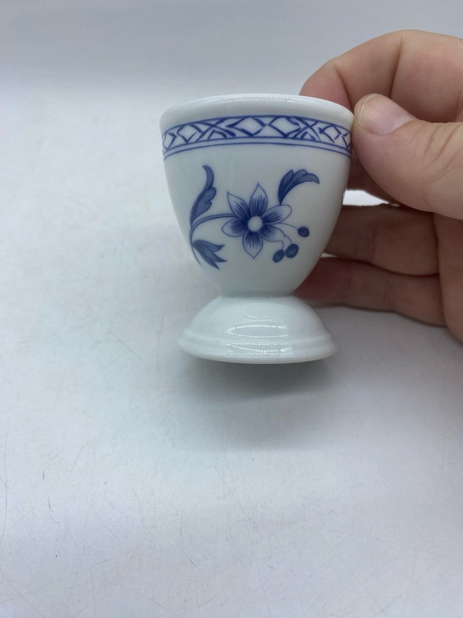 Äggkopp Porcelaine de Paris Blåvitt Porslin