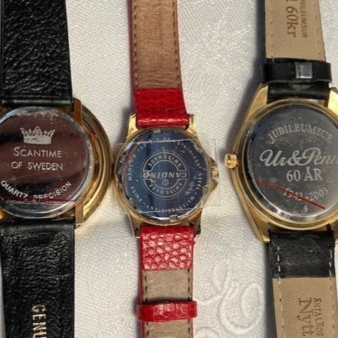 3 st armbandsur CANDINO SUISSE SCANTIME SWEDEN REGAL UR o PENN