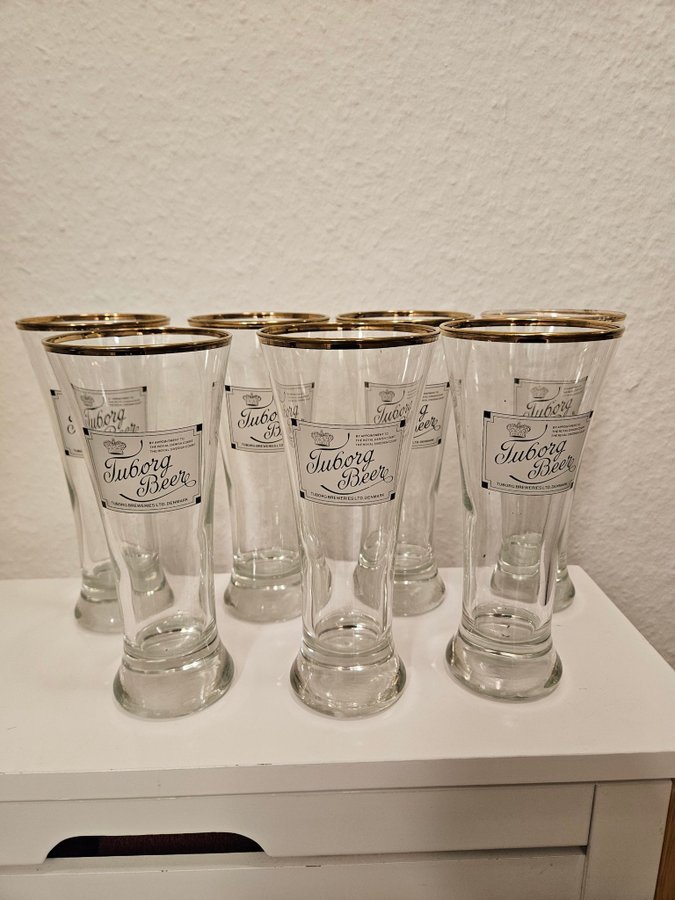 7 stk. Tuborg ølglas