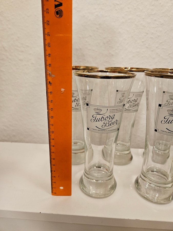 7 stk. Tuborg ølglas