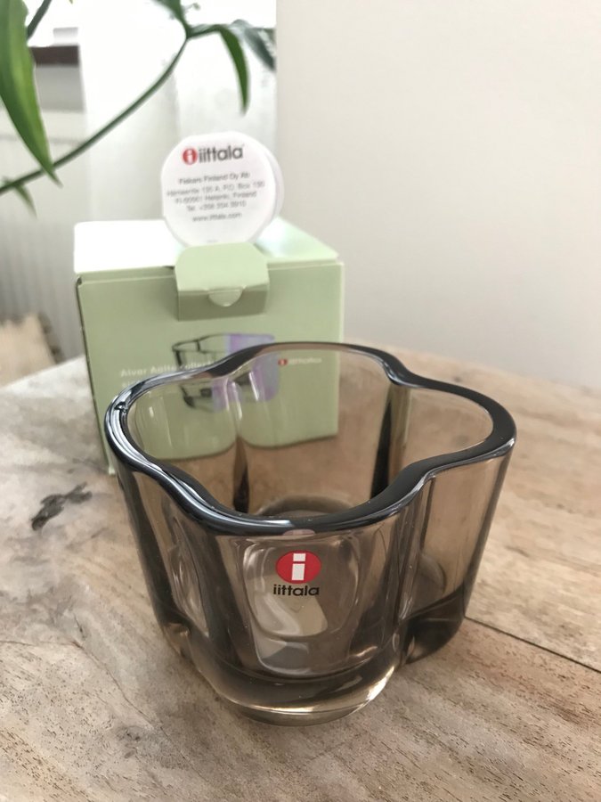 Iittala Alvar Aalto Ljuslykta / Kynttilälyhty 60mm - Linen / pellava**