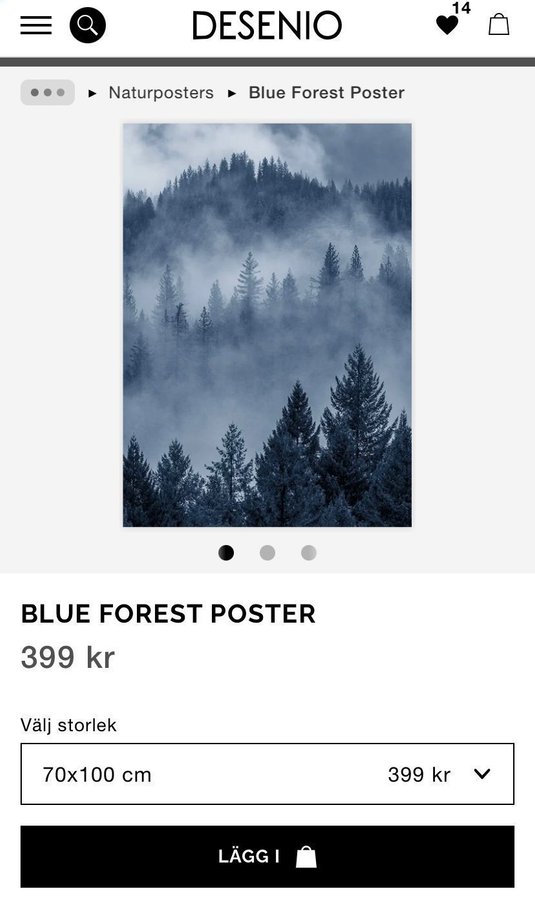 Poster skog 70x100