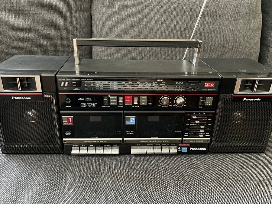 Panasonic RX-CW30 Dual Kassett/Radio Boombox