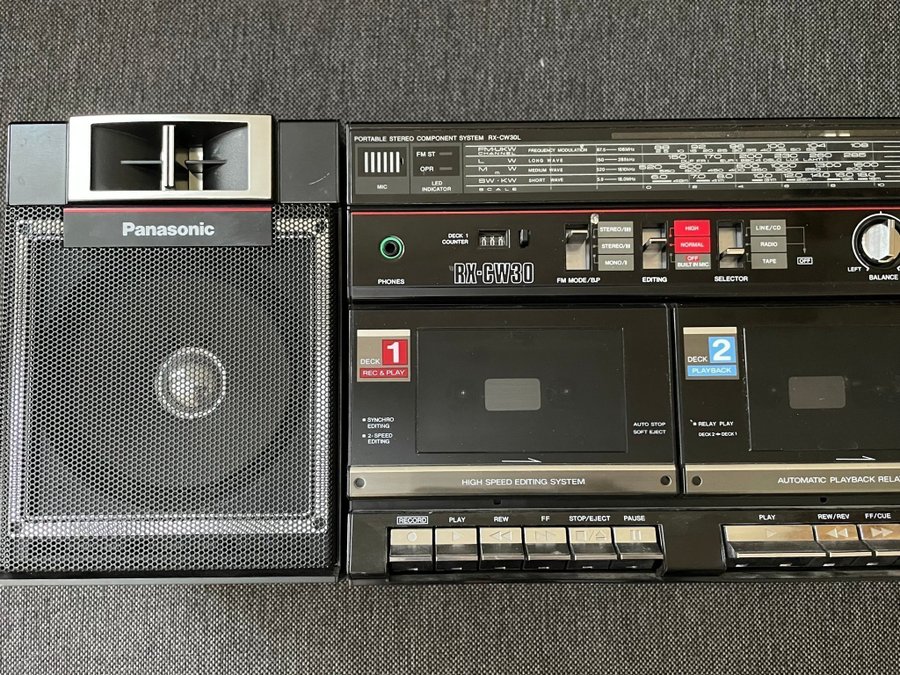 Panasonic RX-CW30 Dual Kassett/Radio Boombox