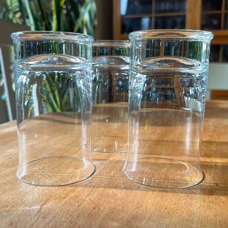 3 tumblerglas Signe Persson Melin Flagg Boda