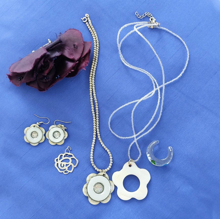 Sieraden set "Parelmoer bloem"