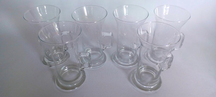 Vintage 1950-60erne Bodum hot drinks glas 6 stk