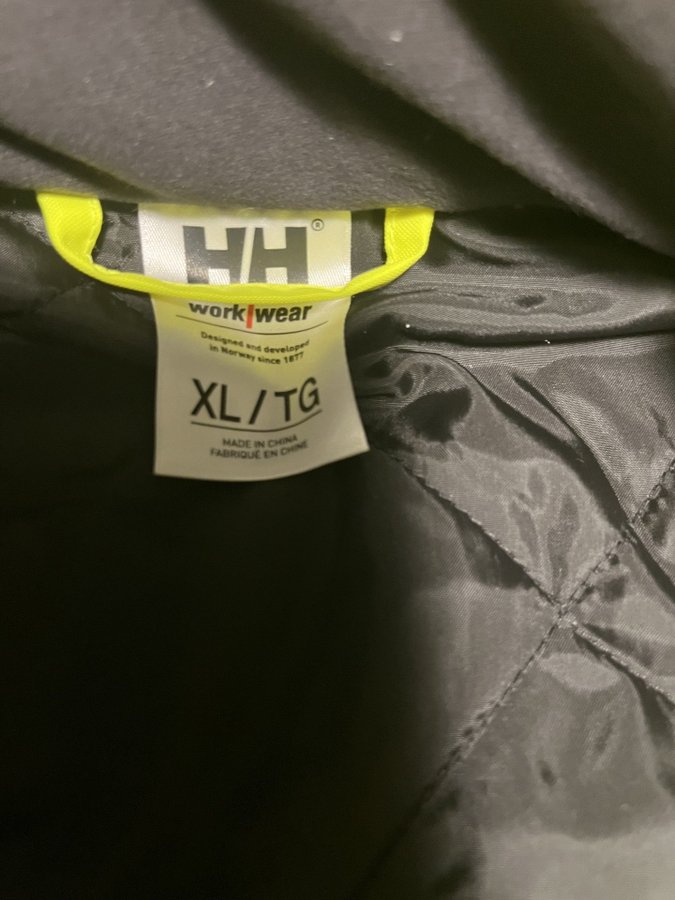 Helly Hansen neon-gul jacka vinter storlek XL