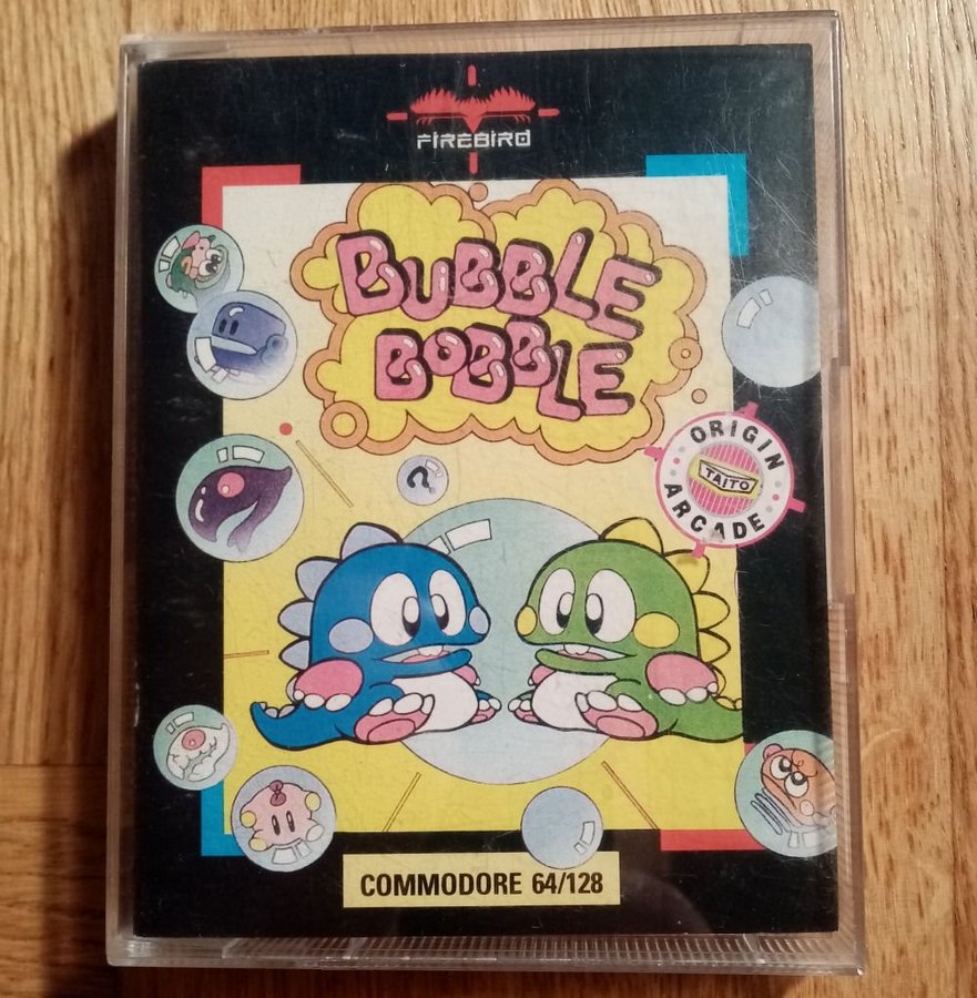 Bubble Bobble (Firebird - Taito) ->TESTAD<- Commodore 64 / C64 Spel