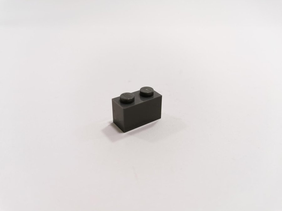 Lego - brick - bas - 1x2 - part 3004 - mörkgrå (bluish)