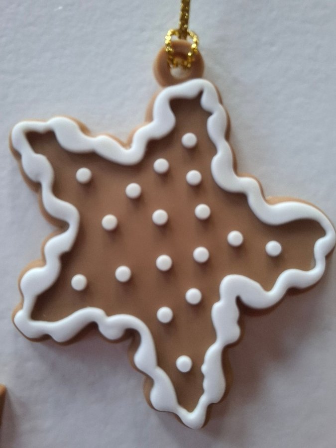 HELT NYTT! Pepparkakor Stjärnor Snöflingor Julpynt