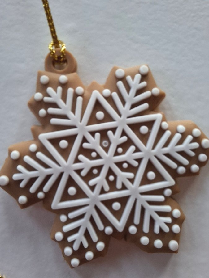 HELT NYTT! Pepparkakor Stjärnor Snöflingor Julpynt