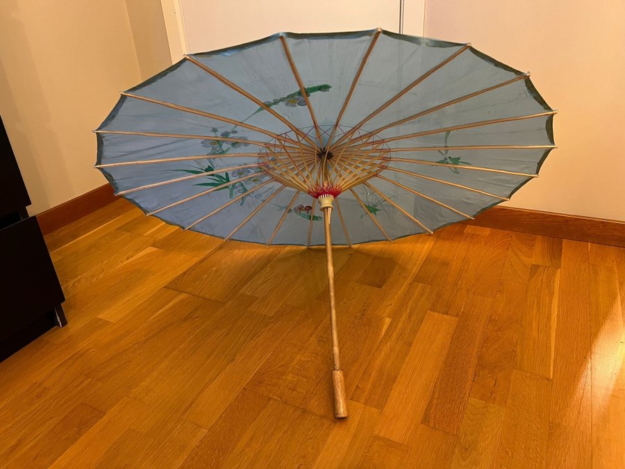 japanskt kinesisk parasol paraply bambu