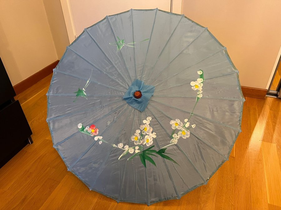 japanskt kinesisk parasol paraply bambu