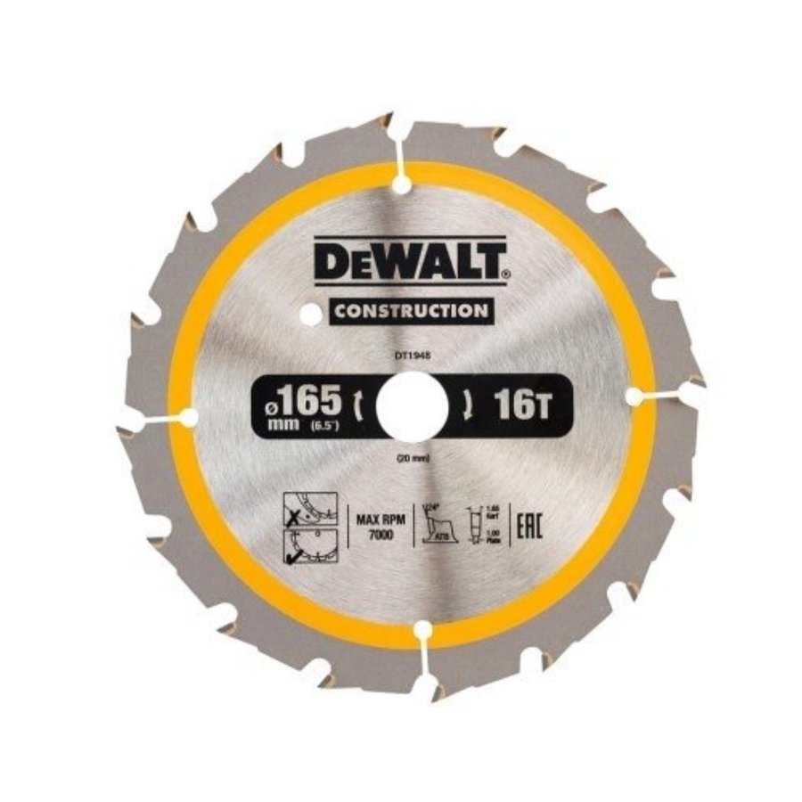 DEWALT Sågklinga 165mm 16T