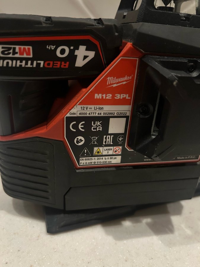 Milwaukee m12 3PL laser