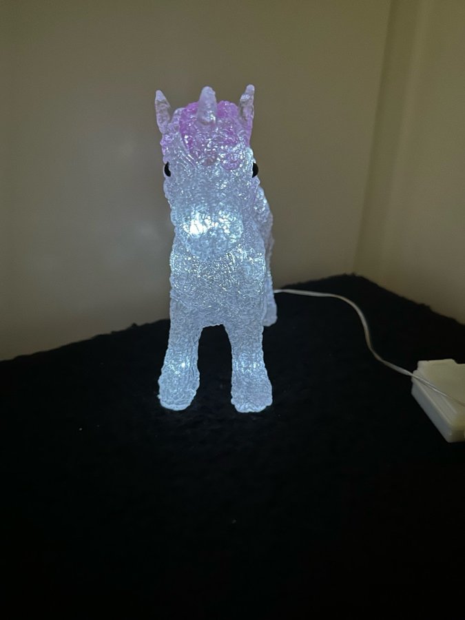 Vacker Enhörning LED lampa