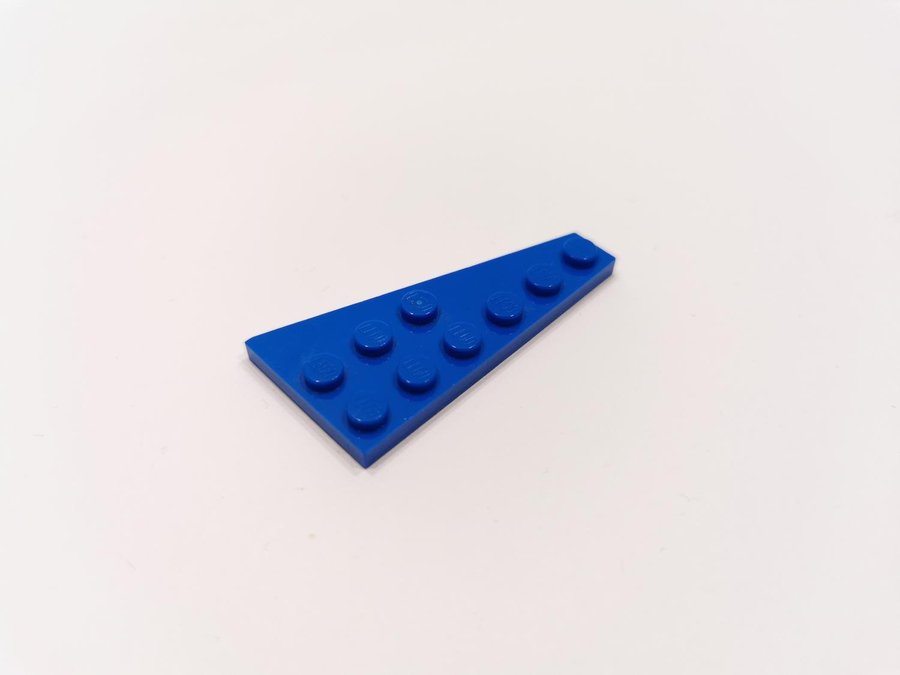 Lego - wedge - vinge - plate - vänster - 6x3 - part 54384 - blå