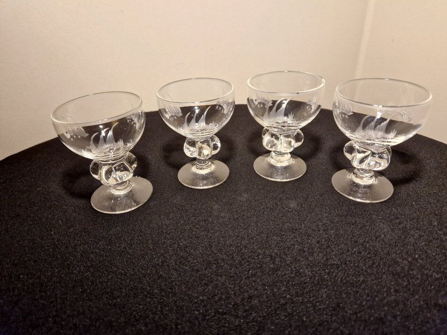 STARKVIN GLAS UARDA SKEPPET JOHANFORS MADE IN SWEDEN VINTAGE