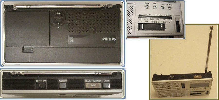 RARE FIND! LCD Clock-Radio 90AS300/00 Philips Radios - WORKING COND!Deutschland