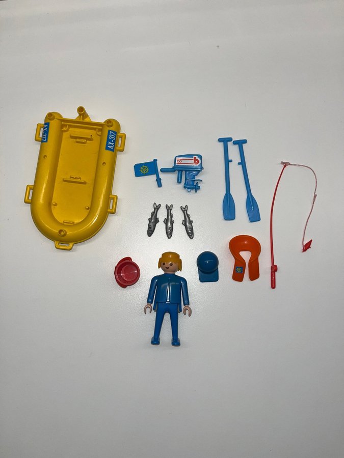 Julklappstips! Playmobil Fiskebåt med Fiskeutrustning set 3574 70-80 tal