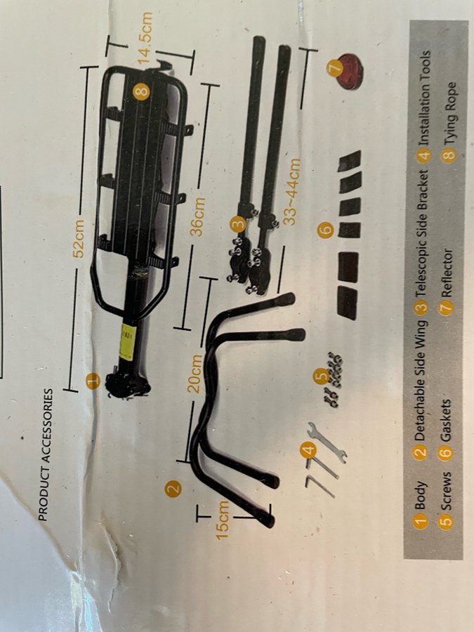 Cykel-pakethållare för bakhjulet