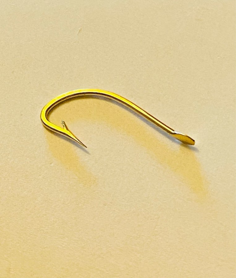 Mustad nr9 Qual 31380  Äkta guldplaterade fiskekrokar ! 100st i originalask 