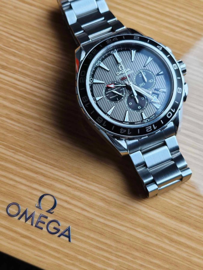 Omega Seamaster Aqua Terra GMT Chronopragh med 2års garanti