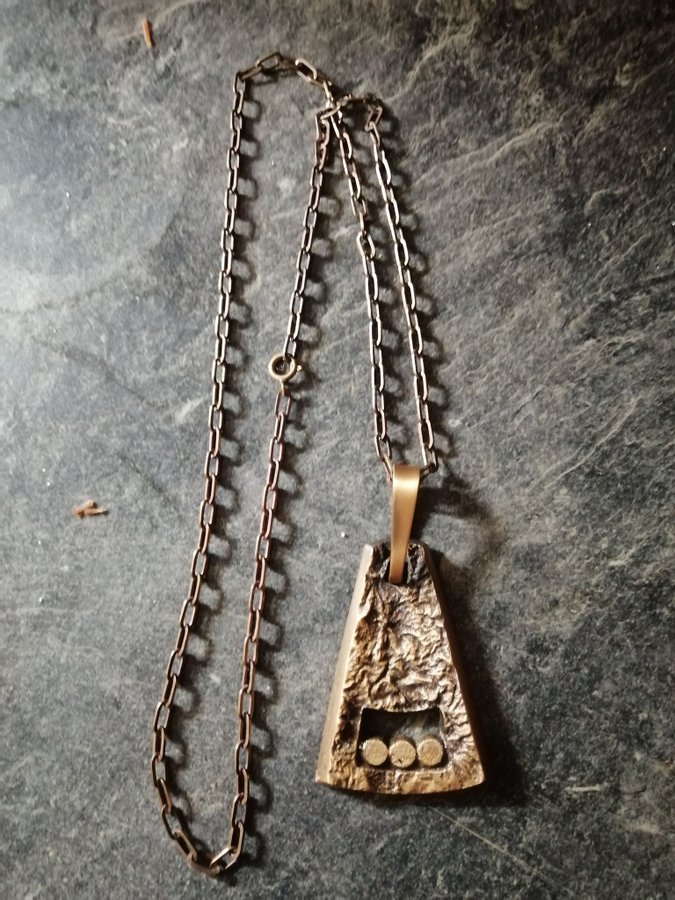 Intressant vintage halsband med hänge, Karl Erik Palmberg