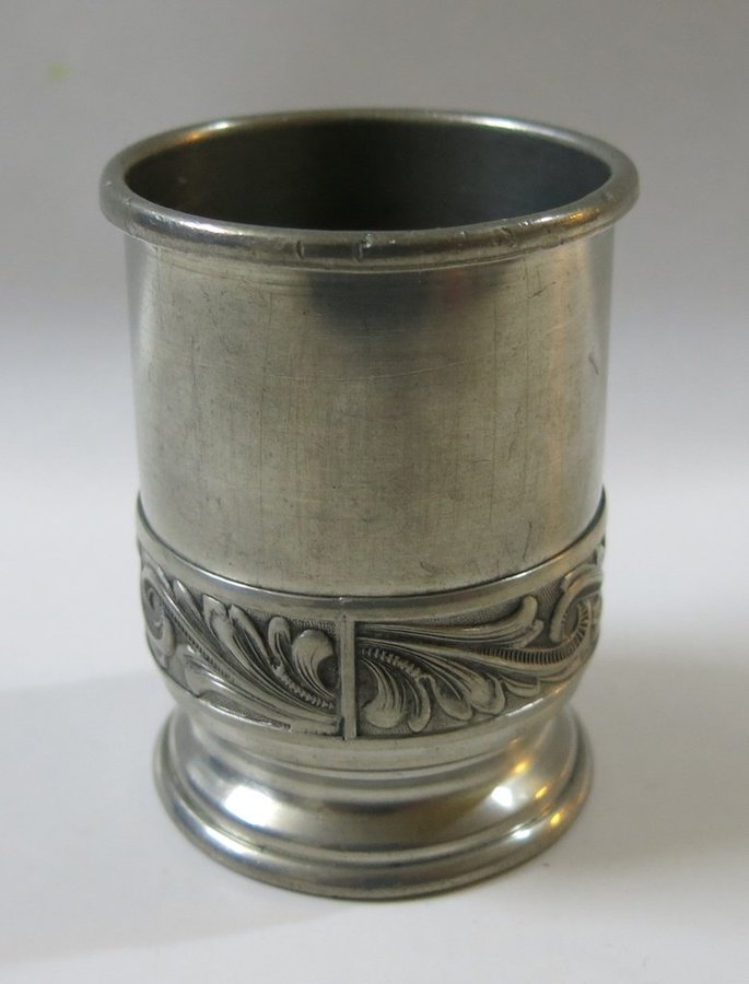 Vintage vas ljuslykta Pewter tenn Norway