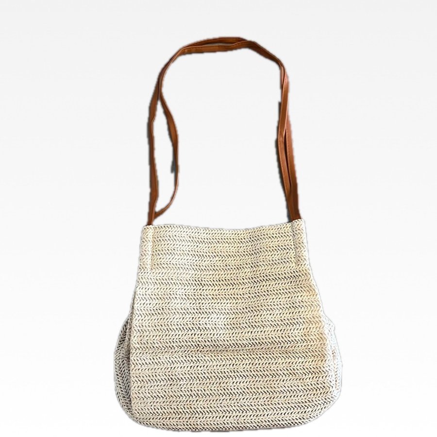 Straw bag for beach trips