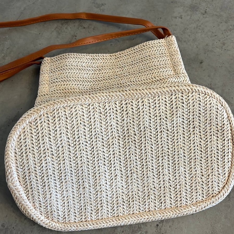 Straw bag for beach trips