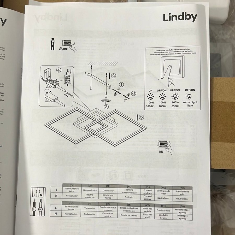 Lindby LED Taklampa- 3800 Im