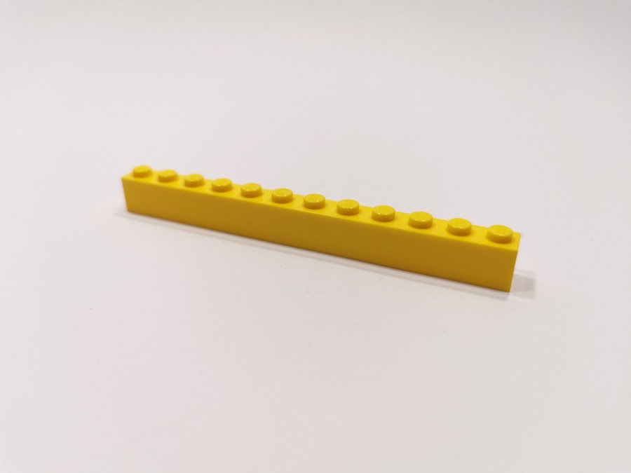 Lego - brick - bas - 1x12 - part 6112 - gul