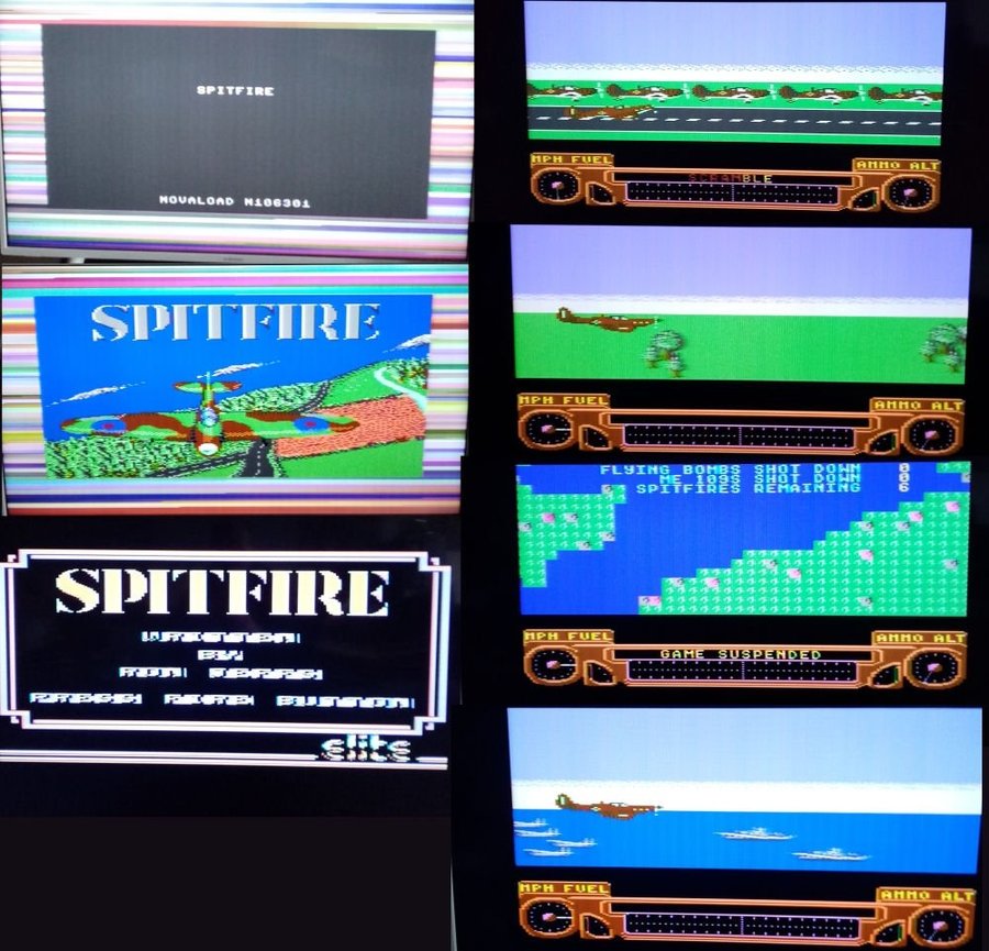 Spitfire (Encore - Elite Systems) ->TESTAD<- Commodore 64 / C64 Spel