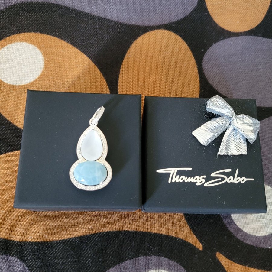 Thomas Sabo "Blue Maharani" Pendant, Milky Aquamarine  Milky Quartz