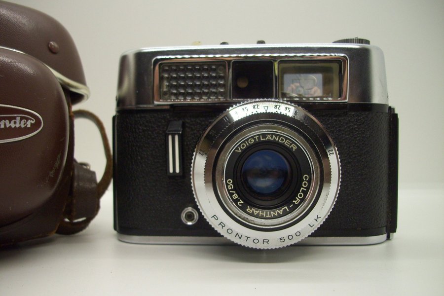 Voigtländer Vito CLR Vintage Kamera med 50mm f:28 objektiv läderfodral 60-talet