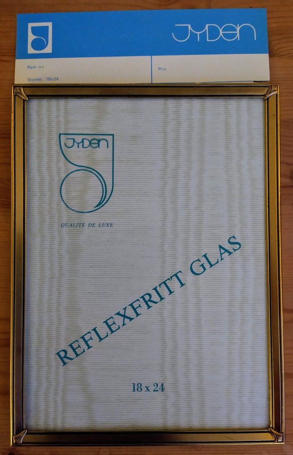 Bildram Fotoram Ram Guldfärgat med reflexfritt glas 18x24 Vintage