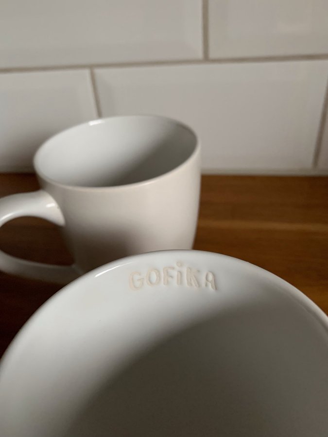 2 st muggar - kaffemuggen - kaffekoppar - Gofika - NY VARA