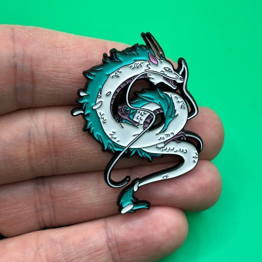 SPIRITED AWAY Enamel Pin | Ghibli Pin | Haku Dragon | Kawaii Brooche