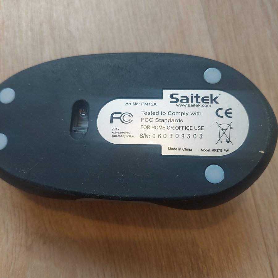 Datormus Saitek PM12A - USB-anslutning