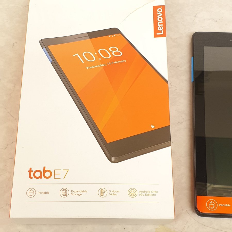 Lenovo Tab E7 WiFi Slate Black 1GB+8GB helt ny!!