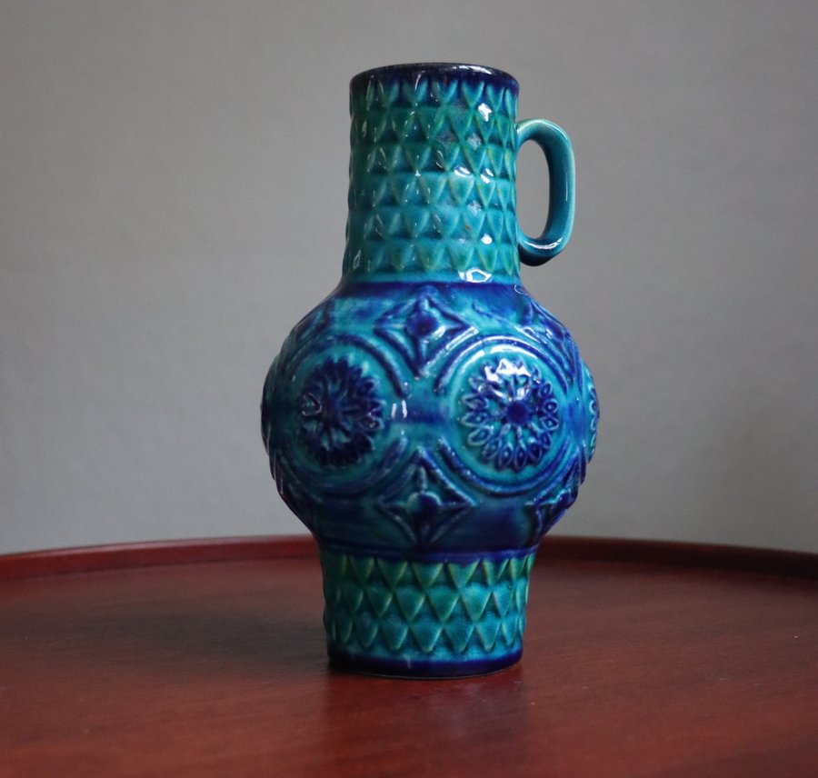 Retro/vintage W-Germany vase i smukke farver