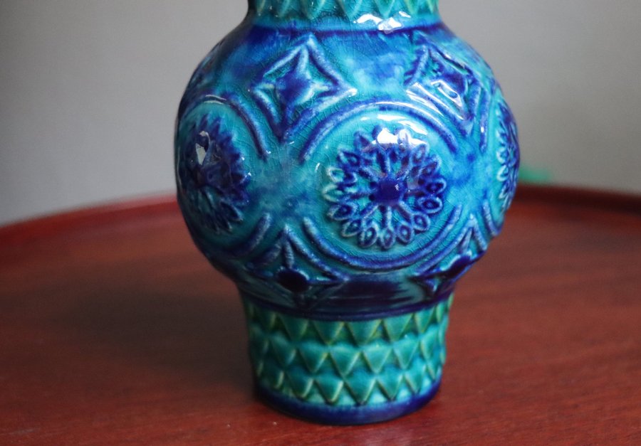 Retro/vintage W-Germany vase i smukke farver