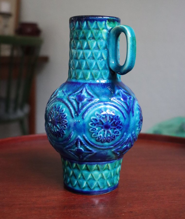 Retro/vintage W-Germany vase i smukke farver