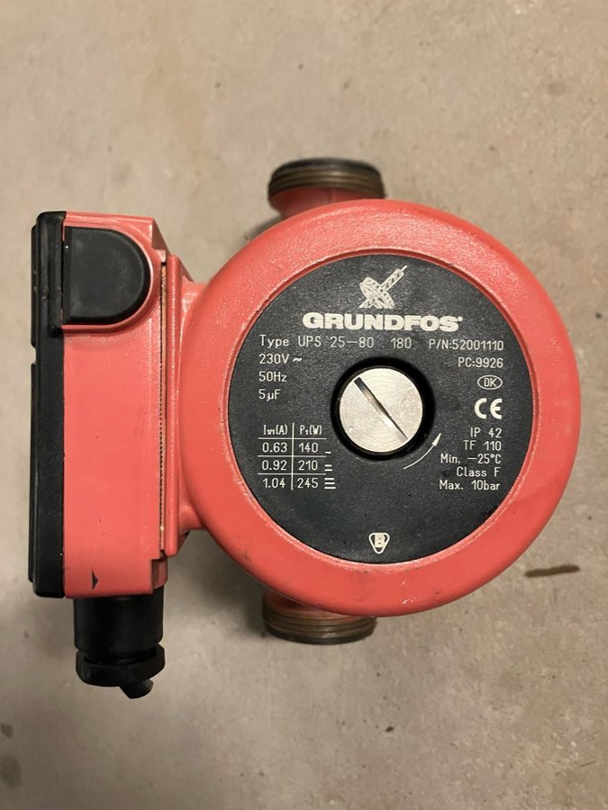 Grundfos UPS 25-80 180 Cirkulaitonspump